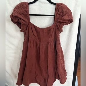 Lorna Romper | Princess Polly | Small | Brown | Loose